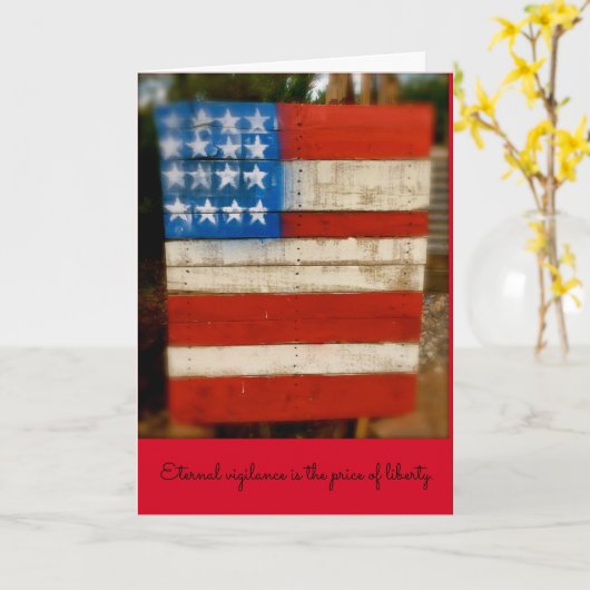 Carte Vigilance éternelle du jour de vétéran (Fleur jaune)