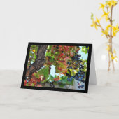 Carte Vigne rouge rustique (Fleur jaune)