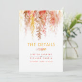 Carte Vignes automnales Informations sur le mariage (Debout devant)
