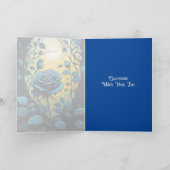 Carte Vignes de Roses Bleues 2  (Intérieur)