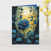 Carte Vignes de Roses Bleues 2  (Fleur jaune)