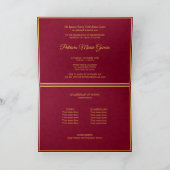 Carte Vignes florales bordeaux avec photo quinceanera (Intérieur)