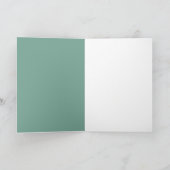 Carte Vignette en aquarelle léopard sur blanc vert (Intérieur)