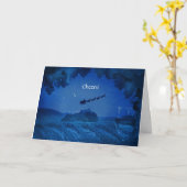 Carte Vignoble de vacances Cuisine Père Noël (Fleur jaune)