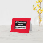 Carte VIH non détectable égale VIH non transmettable (Fleur jaune)
