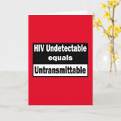Carte VIH non détectable égale VIH non transmettable (Fleur jaune)