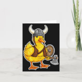 Carte Viking Duck Funny Warrior Design  (Devant)