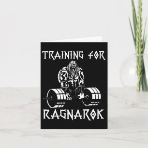Carte Vikings Workout Outfit Deadlift Nordic Man Cadeau