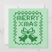 Carte Vilain chandail motif sonneries cloches et Joyeux  (Devant)