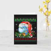 Carte Vilain Jeu de Noël Pyjama Bowling lumières de Noël (Fleur jaune)