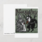 Carte "vilain" Krampus (Devant / Derrière)