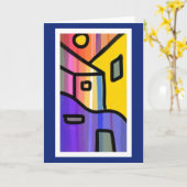 Carte Villa de vacances (carte de voeux) (Fleur jaune)