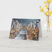 Carte Village de pain d'épices de Noël (Fleur jaune)