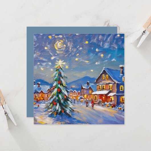 Carte Village d'hiver (Devant/Arrière en situation)