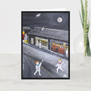 Carte Village enneigé Peinture d'Alfred Fox