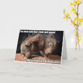 Carte Villainous Wombat greeting card (Fleur jaune)