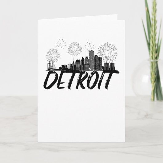 Carte Ville de Detroit Skyline (Devant)