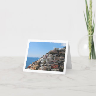 Carte Ville de flanc de coteau de Positano sur la côte
