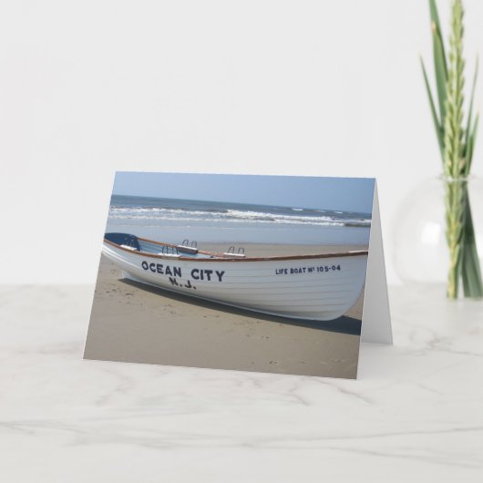 Carte Ville d'océan, NJ * amusement d'été * bateau de (Devant)