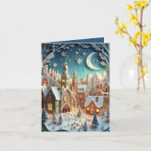 Carte Ville natale pour Noël (Fleur jaune)