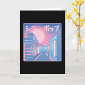 CARTE VILLE POP VAPORWAVE (Fleur jaune)