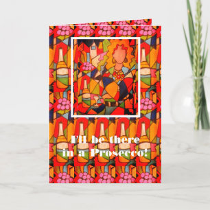 Carte Vin amusant dire, 5" x 7" Voeux pliés ICard