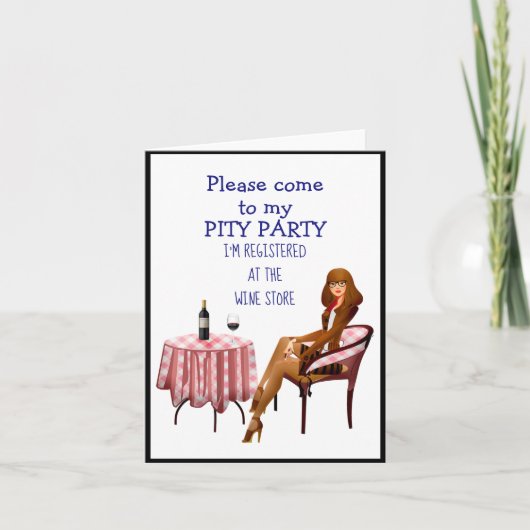 Carte Vin Amusant pour l'anniversaire de la rupture de l (Devant)