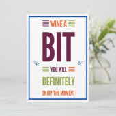 Carte Vin Amusant Un Peu Se Sentent Mieux (Debout devant)