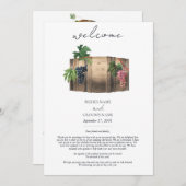 Carte Vin Barrel Vignoble Vignoble Itinéraire Mariage (Devant / Derrière)