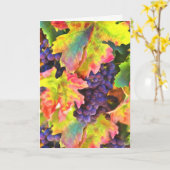 Carte Vin blanc de récolte de raisin (Fleur jaune)