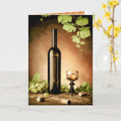 Carte Vin blanc encore vie (Fleur jaune)