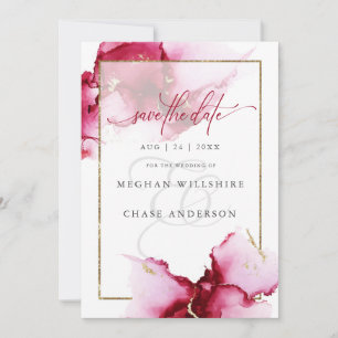 Carte Vin de fraise moderne Aquarelle Abstraite