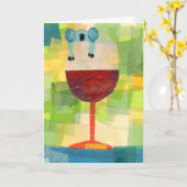 Carte Vin de koala avec le message (Fleur jaune)