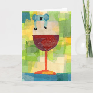 Carte Vin de koala avec le message