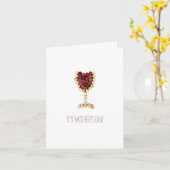 Carte Vin de la Fête des Mères (Fleur jaune)