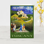 CARTE VIN DE LA TOSCANE (Fleur jaune)