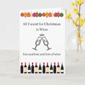 Carte Vin de Noël (Fleur jaune)