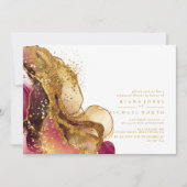 Carte Vin de répétition Abstraite pour Mariage étincelan (Devant)