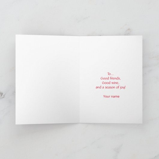 Carte Vin de vacances (Intérieur)