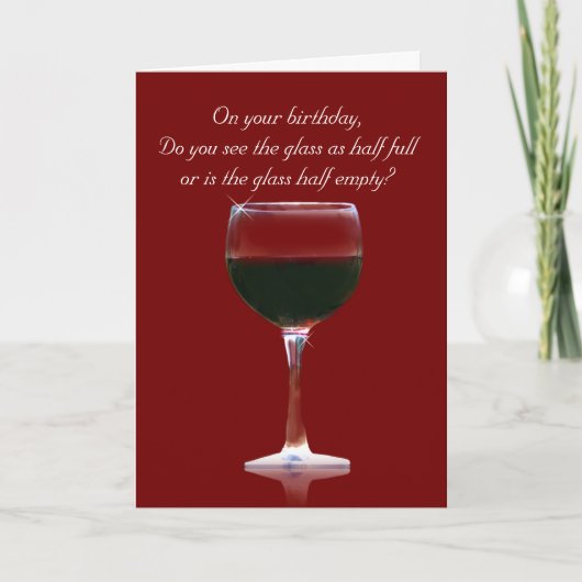 Carte Vin drôle Joyeux Anniversaire Personnalisable (Devant)