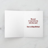 Carte Vin drôle Joyeux Anniversaire Personnalisable (Intérieur)