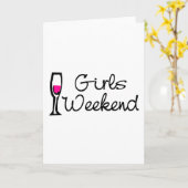 Carte Vin du week-end pour filles (Fleur jaune)
