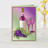 Carte Vin et pain grillé de raisins (Fleur jaune)