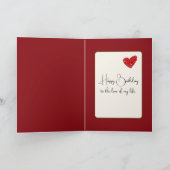 Carte Vin et Rose Anniversaire de l'Amour (Intérieur)