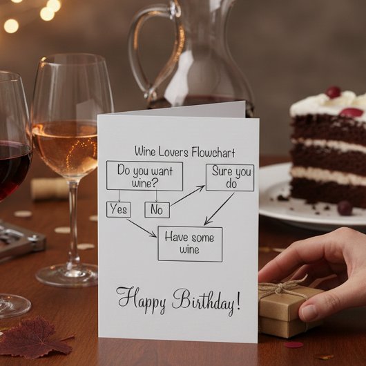 Carte Vin Joyeux Anniversaire Drôle Humour