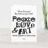 Carte Vin Princesse Valentine's Day (Dos)