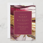 Carte Vin rouge Mariage Abstrait Sparkling ID1018 (Devant)