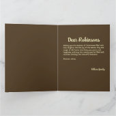 Carte Vin rougi de Noël marron épicé (Intérieur)