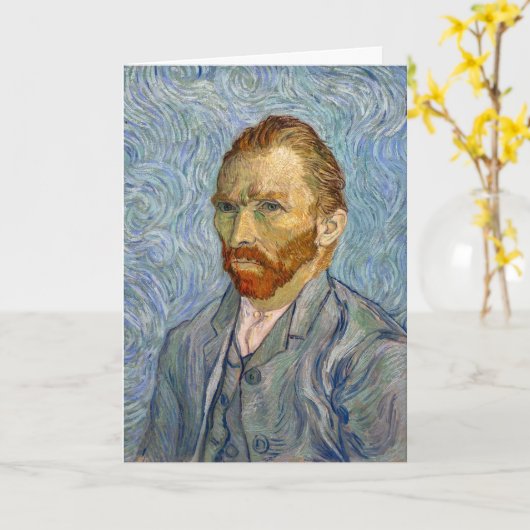 Carte Vincent Van Gogh - Autoportrait (Fleur jaune)