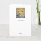 Carte Vincent van Gogh - Autoportrait avec Casquette de  (Dos)